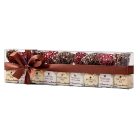 Antica Torroneria Schokoladen-Trüffel in der durchsichtigen Geschenkbox - Tartufo dolce gemischte Sorten ~ 125g