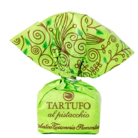 Antica Torroneria Schokoladentrüffel Tartufo dolce al pistacchio di Alba (weiß Pistazie) 23,5% Kakao ~ 14g
