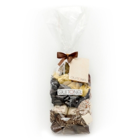 Gustone Schokoladentrüffel Collection Pralinen-Tüte mit 32 Stück - Tartufi Dolci Mix Dunkle Schokoladen Set von Antica Torroneria Piemontese ~ 448g