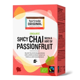 Fairtrade Original - Bio & Fairtrade Vanille-Passionsfrucht Chai Tee ~ 1 Box a 20 Beutel