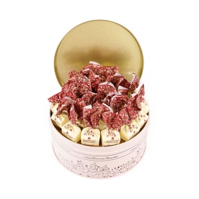 Gustone Schokoladentrüffel Pralinen-Dose mit 28 Stück - Tartufi Dolci Bianchi von Antica Torroneria Piemontese ~ 392g