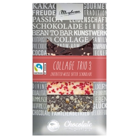Meybona Collage Schokolade Trio No. 3 mit Fairtrade Kakao 3 x 30g ~ 90g