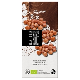 Meybona Bio Vollmilchschokolade mit ganzen Haselnüssen 35% Kakao ~ 100g