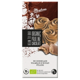 Meybona Bio Vollmilchschokolade mit Nougat Füllung 35% Kakao ~ 100g