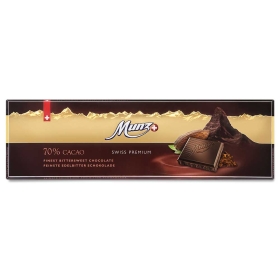 Munz Swiss Premium Edelbitter Schokolade 70% Cacao Riesentafel ~ 300g