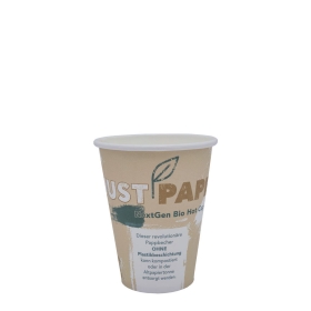 Kompostierbarer Coffee To Go Kaffeebecher 'Just Paper' - recycelbar Greenline 200ml (8oz) Ø 80mm ~ 1 Stange mit 50 Stück