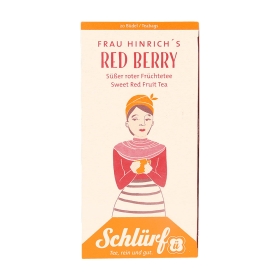 Schlürf Büdel Bio Früchtetee mit Beeren - Frau Hinrich's Red Berry ~ 20 Teebeutel a 2,25g