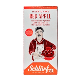 Schlürf Büdel Bio Leichter roter Apfeltee - Herr Ohms Red Apple ~ 20 Teebeutel a 2,25g