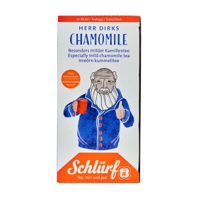 Schlürf Büdel Bio Besonders milder Kamillentee - Herr Dirks Chamomile ~ 20 Teebeutel a 2g