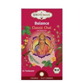 Shoti Maa Bio Chakra Classic Chai Tee ohne Schwarztee - Balance ~ 16 Teebeutel a 2,4g